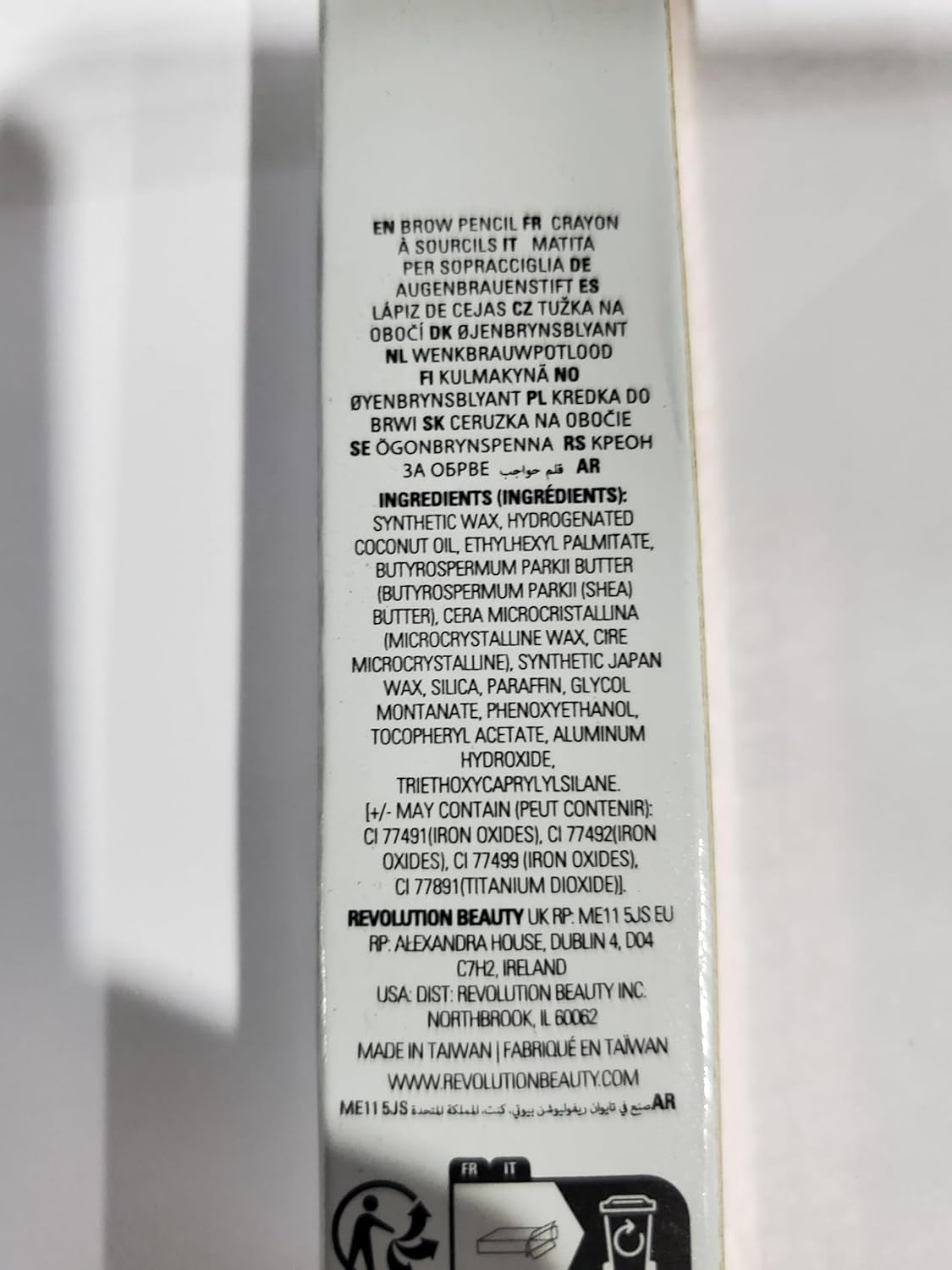 Makeup Revolution, Precise Brow Pencil, Lápiz De Cejas De Doble Punta Y Pincel En Espiral, Punta Fina, Marrón Medio, 9G
