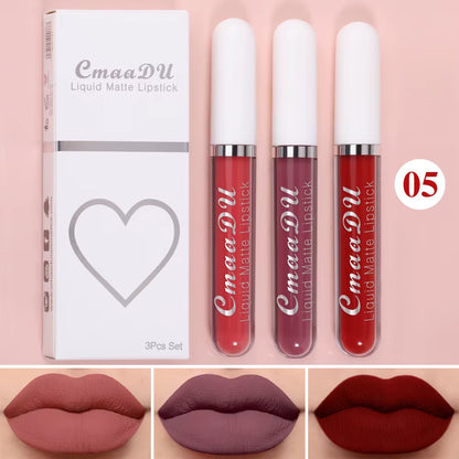 Long-Lasting Velvet Matte Liquid Lipstick - Waterproof Red Lip Gloss for Women