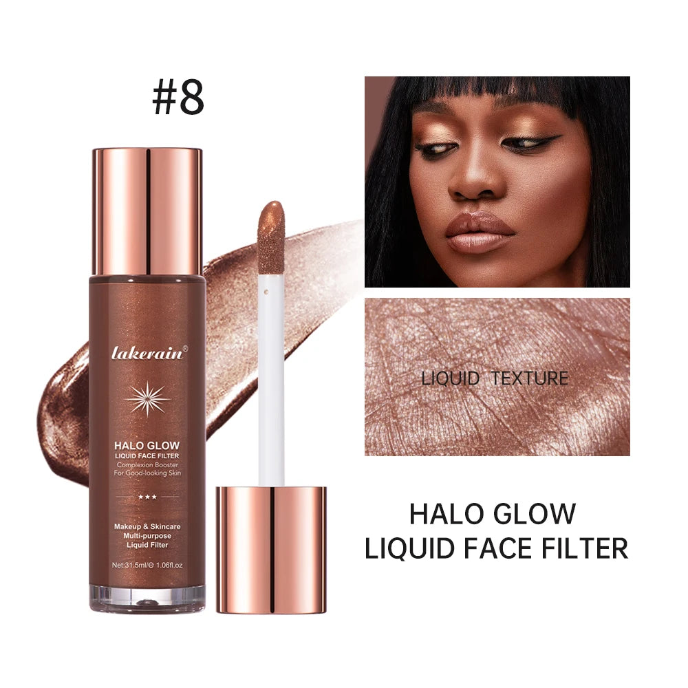 8 Colors Face Contouring Brighten Body Bronzer Glitter Liquid Highlight Makeup Clavicle Brightening Sexy Body Legs Highlighter