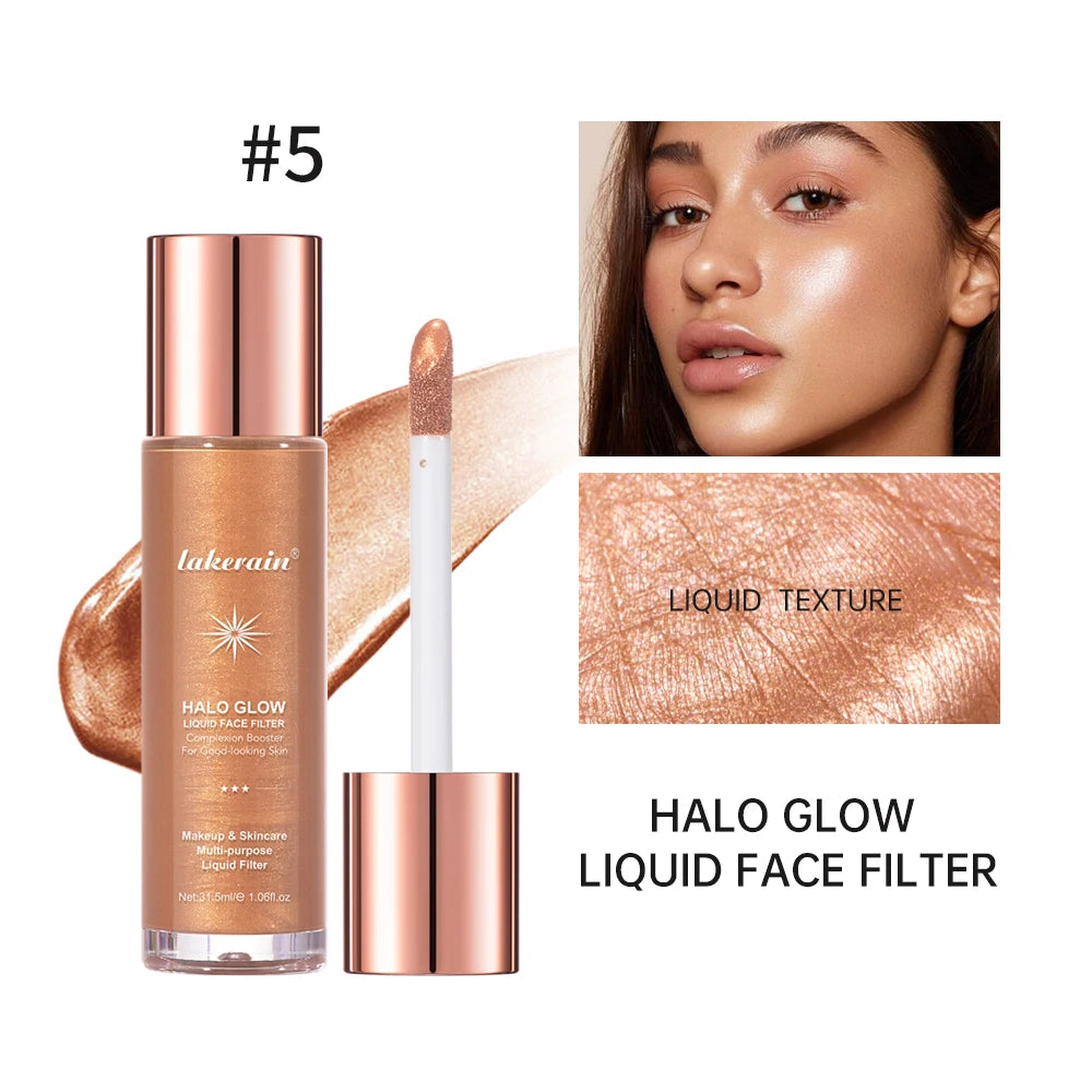8 Colors Face Contouring Brighten Body Bronzer Glitter Liquid Highlight Makeup Clavicle Brightening Sexy Body Legs Highlighter