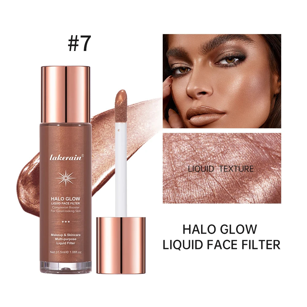 8 Colors Face Contouring Brighten Body Bronzer Glitter Liquid Highlight Makeup Clavicle Brightening Sexy Body Legs Highlighter