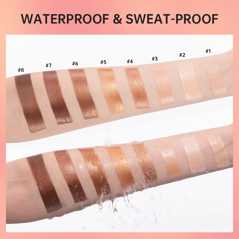 8 Colors Face Contouring Brighten Body Bronzer Glitter Liquid Highlight Makeup Clavicle Brightening Sexy Body Legs Highlighter
