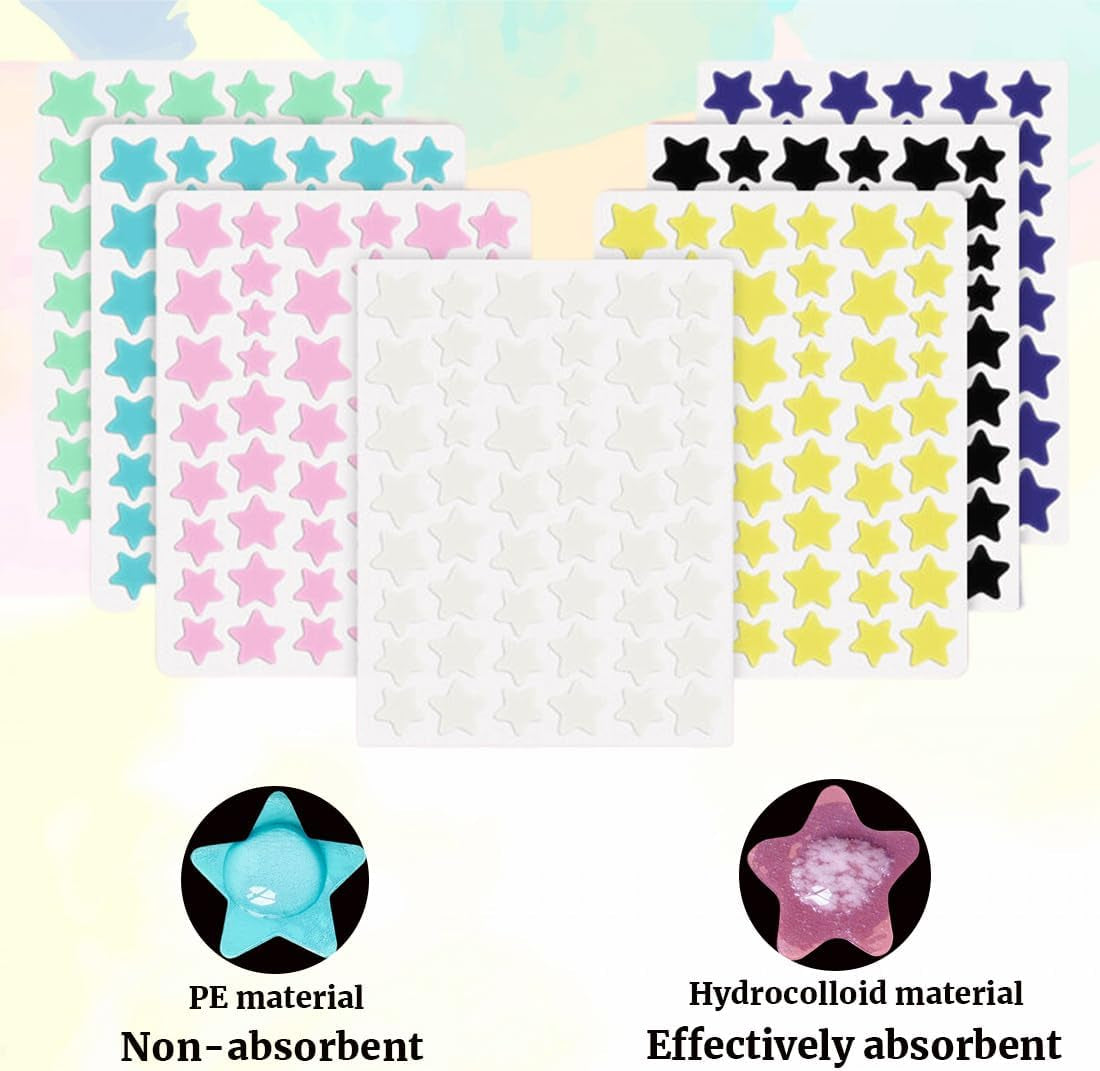 357 PCS Pimple Patches, Parches Acne Pimple Patches Aceite De Árbol De Té Y Ácido Salicílico Parches Granos Acne Invisibles Y De Absorción Impermeable Pueden Deshacerse Acné Rápidamente