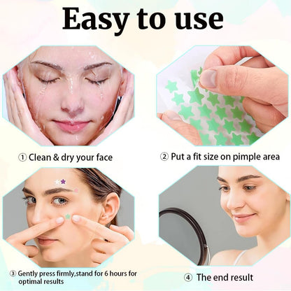 357 PCS Pimple Patches, Parches Acne Pimple Patches Aceite De Árbol De Té Y Ácido Salicílico Parches Granos Acne Invisibles Y De Absorción Impermeable Pueden Deshacerse Acné Rápidamente