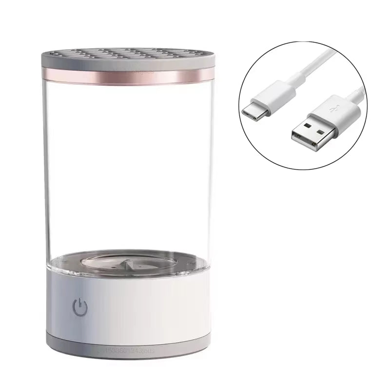Portable 3-in-1 USB Electric Makeup Brush Cleaner and Drying Rack - Efficient Brush Washing and Quick Drying Tool