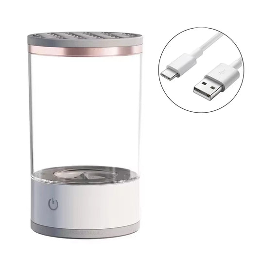 Portable 3-in-1 USB Electric Makeup Brush Cleaner and Drying Rack - Efficient Brush Washing and Quick Drying Tool